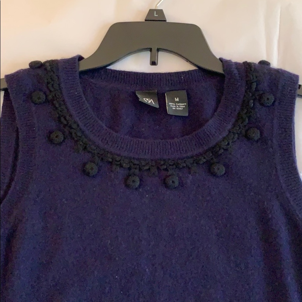 Saks fifth avenue cashmere navy top